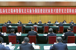 趙樂際出席&ldquo;弘揚憲法精神，加強憲法實施，為強國建設、民族復興提供憲法保障&rdquo;座談會并講話