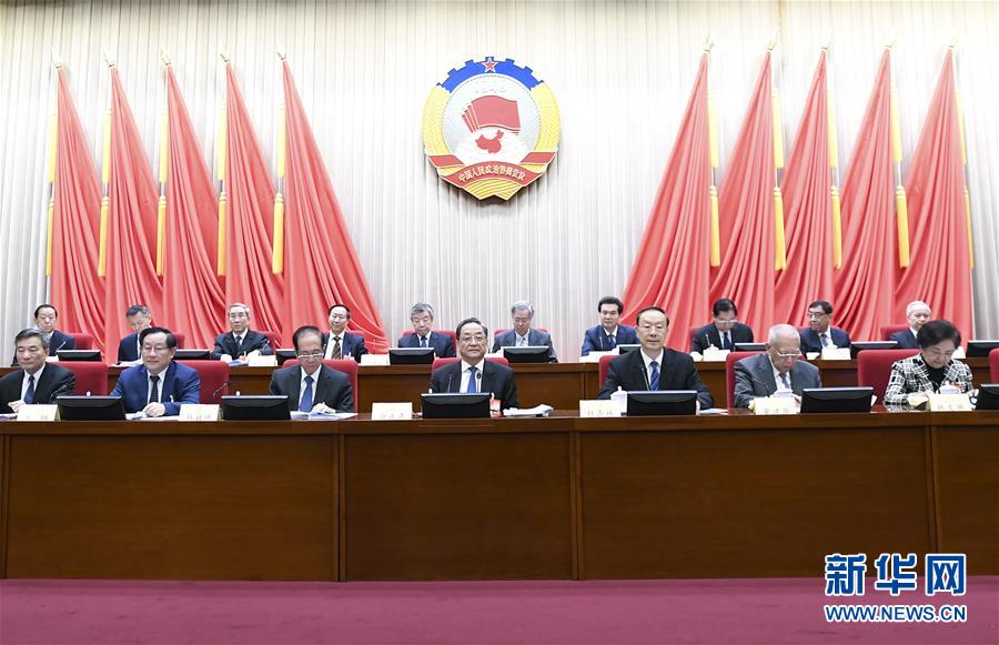 1月22日，政協(xié)第十二屆全國委員會常務(wù)委員會第二十四次會議在北京開幕。全國政協(xié)主席俞正聲出席開幕會。 新華社記者 燕雁 攝