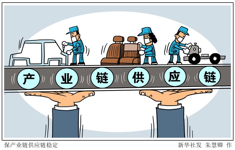 （圖表&middot;漫畫）［新華時評&middot;六保怎么保］保產(chǎn)業(yè)鏈供應鏈穩(wěn)定