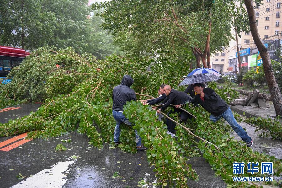 （環(huán)境）（1）受臺風&ldquo;美莎克&rdquo;影響 吉林發(fā)布暴雨橙色預警信號