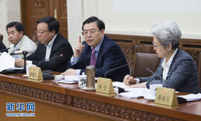 張德江參加十二屆全國人大常委會第七次會議分組審議