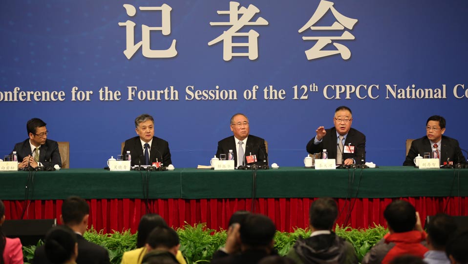 解振華、秦大河、吳曉青、胡存智、白巖松答記者問